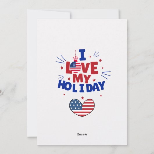 Liefdevolle kaart voor de patriottische feestdag (Achterkant)