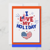 Liefdevolle kaart voor patriottische feestdag (Voorkant)