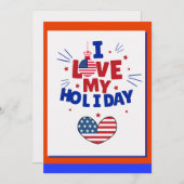 Liefdevolle kaart voor patriottische feestdag (Voorkant / Achterkant)