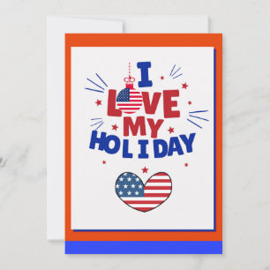 Liefdevolle kaart voor patriottische feestdag