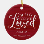 Liefdevolle kat of hond huisdier herinnering foto keramisch ornament (Voorkant)