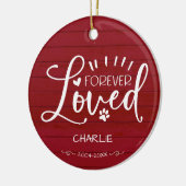 Liefdevolle kat of hond huisdier herinnering foto keramisch ornament (Links)