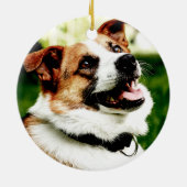 Liefdevolle kat of hond huisdier herinnering foto keramisch ornament (Achterkant)