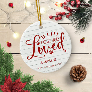 Liefdevolle kat of hond huisdier herinnering foto keramisch ornament