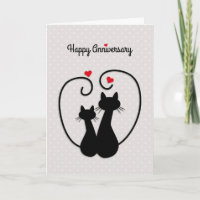 Liefdevolle katten, gelukkig huwelijksjubileum