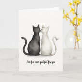 Liefdevolle Katten Waterverfkaart Kaart (Gele Bloem)