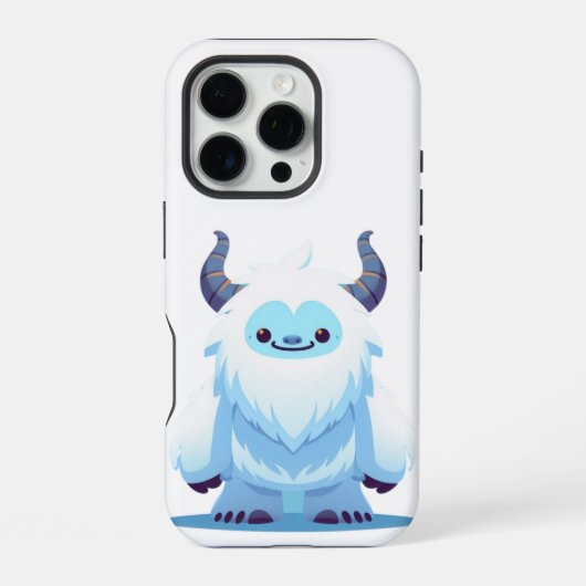 Liefdevolle Kerst/winter yeti iPhone Hoesje (Achterkant)