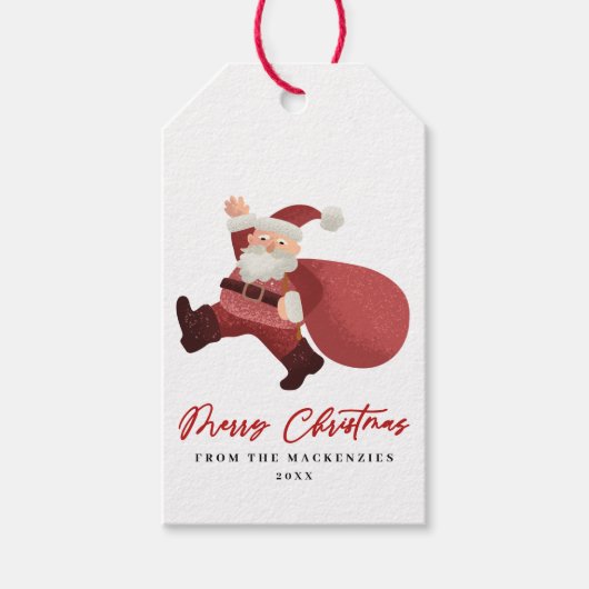 Liefdevolle Kerstmis Kerstman Cadeautags Cadeaulabel (Voorkant)