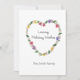 Liefdevolle kerstwensen met personalisatie feestdagenkaart