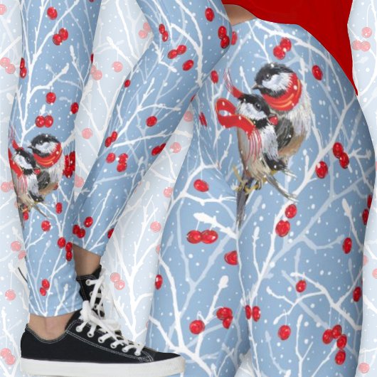 Liefdevolle Knuffelen Chickadees Paar Leggings