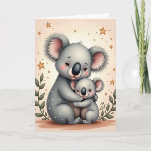 Liefdevolle Koala Moederdag Kaart (Voorkant)
