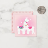 Liefdevolle Lama Notitiekaartje (Voorkant / Achterkant in situ)