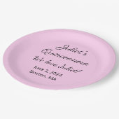 Liefdevolle Letters: Roze & Zwart Quinceanera Papieren Bordje (Gekanteld)