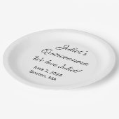 Liefdevolle Letters: Wit & Zwart Quinceanera Papieren Bordje (Gekanteld)