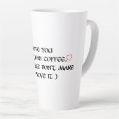 Liefdevolle liefde koffie latte mok (Rechterhoek)