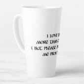 Liefdevolle liefde koffie latte mok (Linkerhoek)