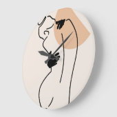 Liefdevolle lijnkunst grote klok (Hoek)