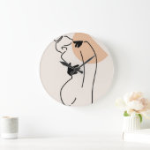 Liefdevolle lijnkunst grote klok (Huis)