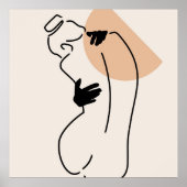 Liefdevolle lijnkunst poster (Voorkant)
