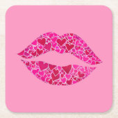 Liefdevolle lippen 01 kartonnen onderzetters (Voorkant)