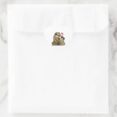 liefdevolle luiaard hart sticker (Tas)