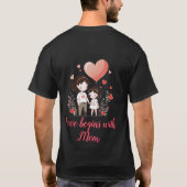 Liefdevolle moeder en dochter t-shirt (Achterkant)