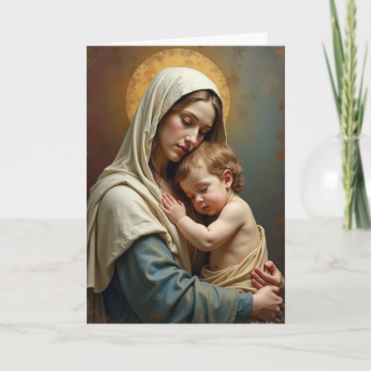 Liefdevolle Moeder En Kind Kunstkaart Kaart (Voorkant)
