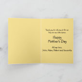 Liefdevolle moeder kip slapende baby's Moederdag Kaart (Binnen)