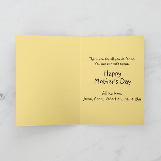 Liefdevolle moeder kip slapende baby's Moederdag Kaart (Binnen)