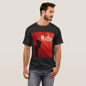 Liefdevolle Moeder Silhouet met Planeet en Hart On T-shirt (Voorkant volledig)