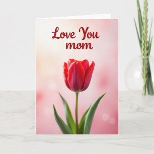 Liefdevolle Moeder Tulpen Rode Kaart