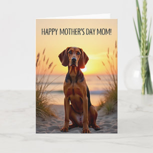 Liefdevolle Moederdag Hond Strand Kaart