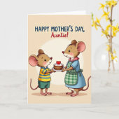 Liefdevolle Moederdag kaart voor mama muis (Gele Bloem)