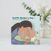 Liefdevolle Moederdag met een baby Feestdagenkaart (Staand voorkant)