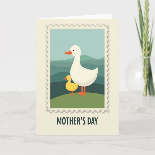 Liefdevolle Moederdag Stempelkaart Kaart (Voorkant)