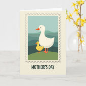 Liefdevolle Moederdag Stempelkaart Kaart (Gele Bloem)