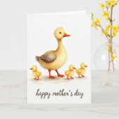 Liefdevolle Moederdag Watervogels Kaart (Gele Bloem)