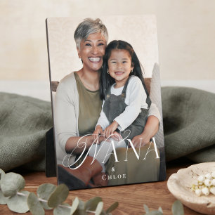 Liefdevolle Nana Kleinkind Foto Geschenk Fotoplaat