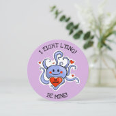 Liefdevolle Octopus Valentijn Kaarten (Staand voorkant)