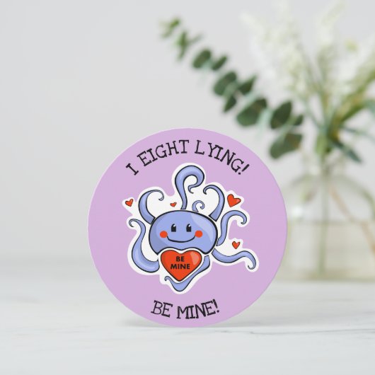 Liefdevolle Octopus Valentijn Kaarten (Staand voorkant)