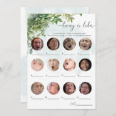 Liefdevolle of Arbeid Groen Baby shower Spel Kaart (Voorkant / Achterkant)