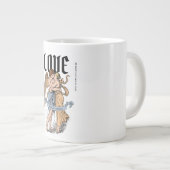 Liefdevolle Omhelzing – Illustratie van Romantisch Grote Koffiekop (Voorkant rechts)