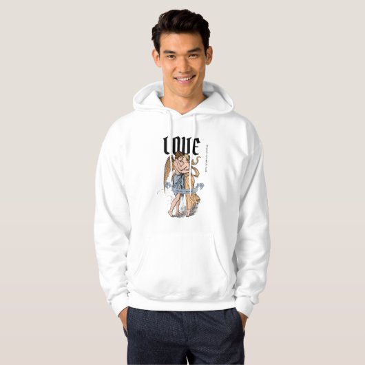 Liefdevolle Omhelzing – Illustratie van Romantisch Hoodie (Voorkant volledig)
