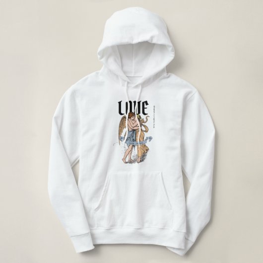 Liefdevolle omhelzing – Illustratie van romantisch Hoodie (Design voorkant)