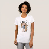 Liefdevolle omhelzing – Illustratie van romantisch T-shirt (Voorkant volledig)