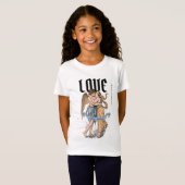 Liefdevolle Omhelzing – Illustratie van Romantisch T-shirt (Voorkant volledig)
