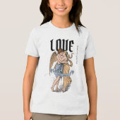Liefdevolle Omhelzing – Illustratie van Romantisch Tri-Blend Shirt (Voorkant)