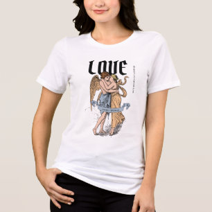 Liefdevolle Omhelzing – Illustratie van Romantisch Tri-Blend Shirt