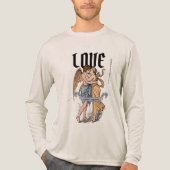 Liefdevolle Omhelzing – Illustratie van Romantisch Tri-Blend Shirt (Voorkant volledig)