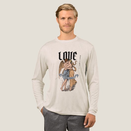 Liefdevolle Omhelzing – Illustratie van Romantisch Tri-Blend Shirt (Voorkant)